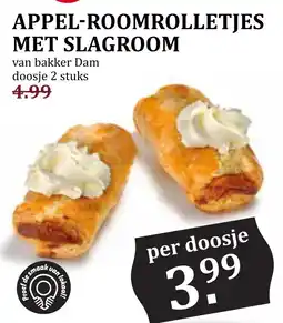 Coop APPEL-ROOMROLLETJES MET SLAGROOM aanbieding