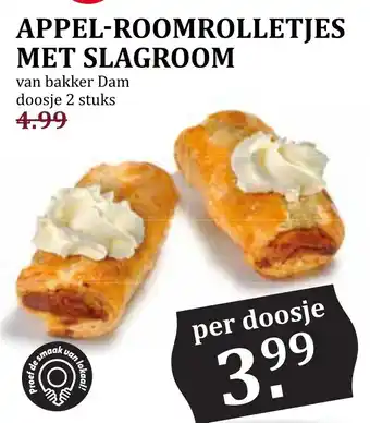 Coop APPEL-ROOMROLLETJES MET SLAGROOM aanbieding