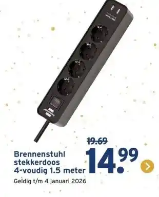 GAMMA Brennenstuhl stekkerdoos aanbieding