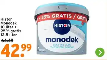 GAMMA Histor Monodek 10 liter + 25% gratis aanbieding