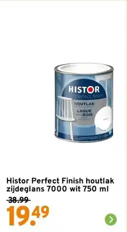 GAMMA Histor Perfect Finish houtlak zijdeglans 7000 wit 750 ml aanbieding