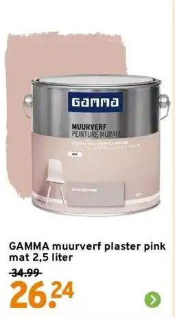 GAMMA GAMMA muurverf plaster pink mat 2,5 liter aanbieding