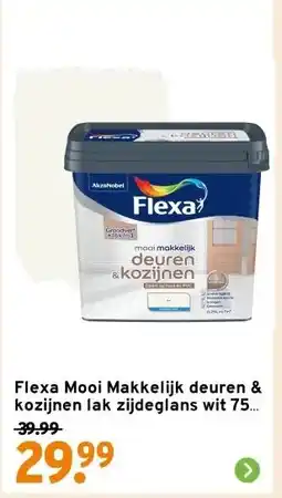 GAMMA Flexa Mooi Makkelijk deuren & kozijnen lak zijdeglans wit 750 ml aanbieding