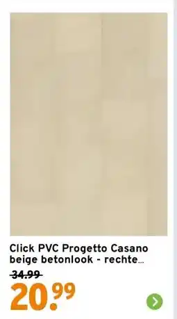 GAMMA Click PVC Progetto Casano beige betonlook - rechte stroken aanbieding