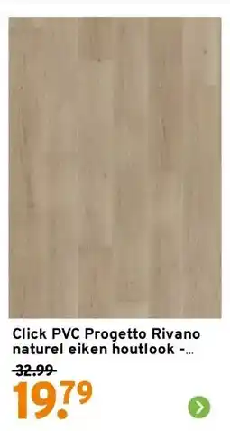 GAMMA Click PVC Progetto Rivano naturel eiken houtlook - rechte stroken aanbieding