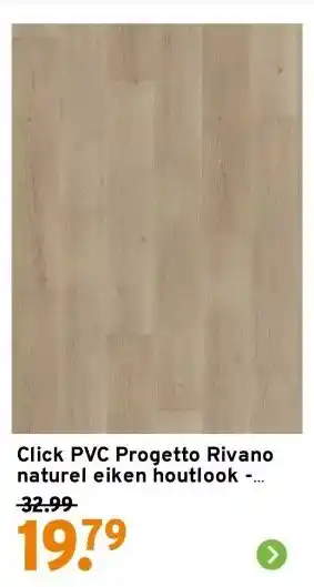 GAMMA Click PVC Progetto Rivano naturel eiken houtlook - rechte stroken aanbieding