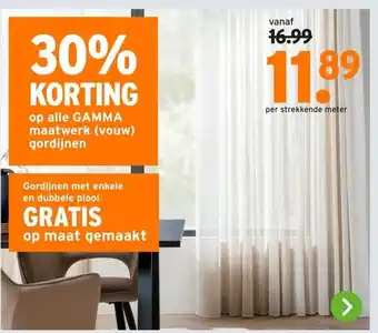 GAMMA alle GAMMA maatwerk (vouw) gordijnen aanbieding