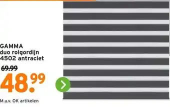 GAMMA GAMMA duo rolgordijn aanbieding