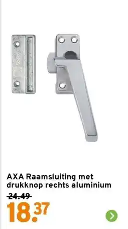 GAMMA AXA Raamsluiting met drukknop rechts aluminium aanbieding