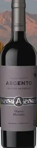 Gall & Gall Argento Organic Malbec 75CL aanbieding