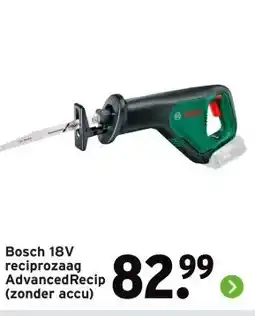 GAMMA Bosch 18V reciprozaag Advanced Recip (zonder accu) aanbieding