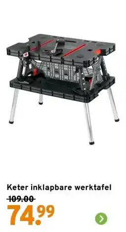 GAMMA Keter inklapbare werktafel aanbieding