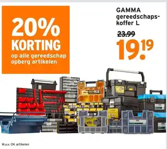 GAMMA GAMMA gereedschaps- koffer L aanbieding