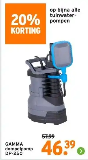 GAMMA GAMMA dompelpomp aanbieding