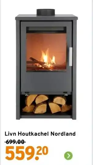 GAMMA Livn Houtkachel Nordland aanbieding