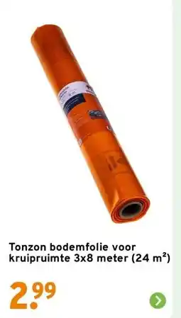 GAMMA Tonzon bodemfolie voor kruipruimte 3x8 meter (24 m²) aanbieding