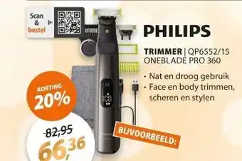 Expert Philips QP6552/15 OneBlade Pro 360 aanbieding