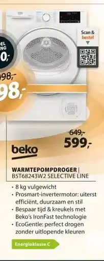 Expert Beko B5T68243W2 Selective Line aanbieding