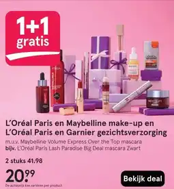 Etos L'Oréal Paris en Maybelline make-up en L'Oréal Paris en Garnier gezichtsverzorging aanbieding