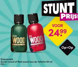 DA Dsquared2 Green wood of Red wood eau de toilette 50 ml aanbieding
