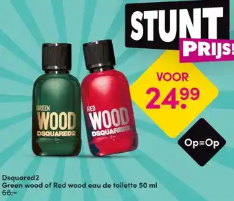 DA Dsquared2 Green wood of Red wood eau de toilette 50 ml aanbieding