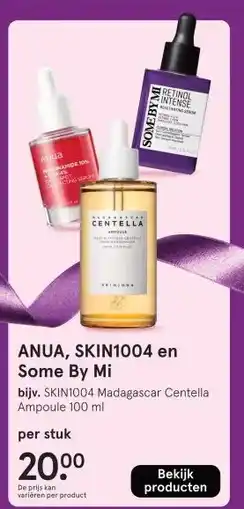 Etos ANUA, SKIN1004 en Some By Mi aanbieding