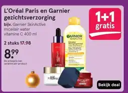 Etos L'Oréal Paris en Garnier gezichtsverzorging aanbieding