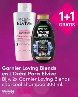 DA Garnier Loving Blends en L'Oréal Paris Elvive aanbieding