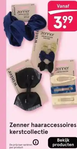 Etos Zenner haaraccessoires kerstcollectie aanbieding
