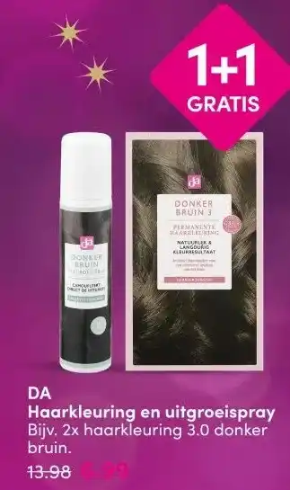 DA DA Haarkleuring en uitgroeispray aanbieding