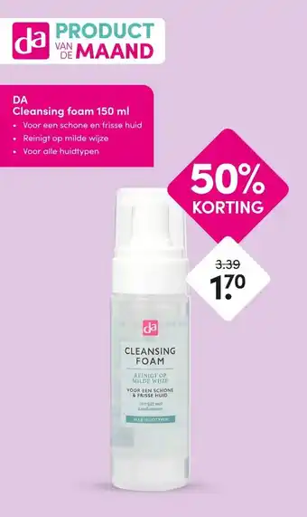 DA DA Cleansing foam 150 ml aanbieding