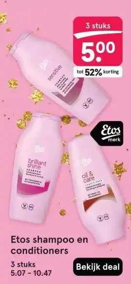 Etos Etos shampoo en conditioners aanbieding