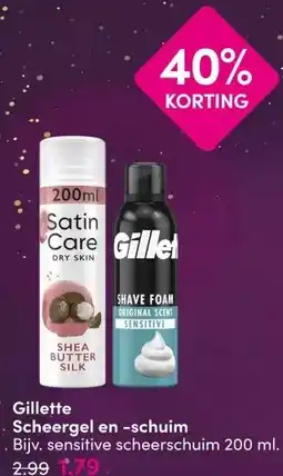 DA Gillette Scheergel en -schuim aanbieding