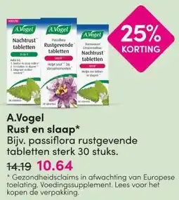 DA A.Vogel Rust en slaap aanbieding
