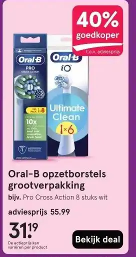 Etos Oral-B opzetborstels grootverpakking aanbieding