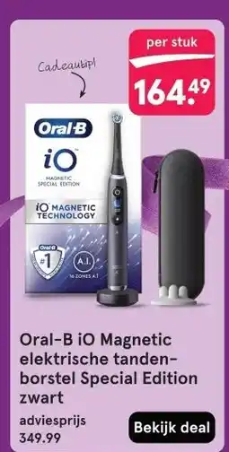 Etos Oral-B IO Magnetic elektrische tanden- borstel Special Edition zwart aanbieding