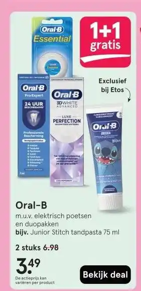 Etos Oral-B aanbieding