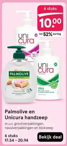 Etos Palmolive en Unicura handzeep aanbieding