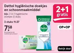 Etos Dettol hygiënische doekjes en schoonmaakmiddel aanbieding
