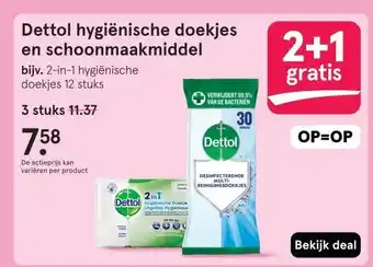 Etos Dettol hygiënische doekjes en schoonmaakmiddel aanbieding