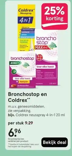 Etos Bronchostop en Coldrex aanbieding