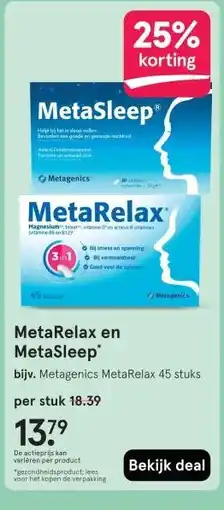 Etos MetaRelax en MetaSleep aanbieding