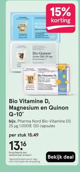Etos Bio Vitamine D, Magnesium en Quinon Q-10 aanbieding
