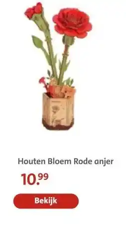 Bruna Houten Bloem Rode anjer aanbieding