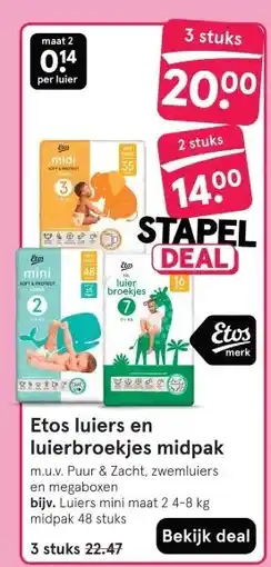 Etos Etos luiers en luierbroekjes midpak aanbieding