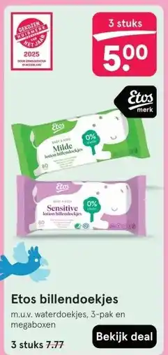 Etos Etos billendoekjes aanbieding