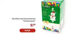 Bruna Kerstbal met bouwstenen Sneeuwpop aanbieding