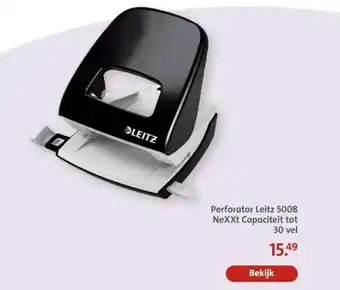 Bruna Perforator Leitz 5008 Nexxt Capaciteit tot 30 vel aanbieding