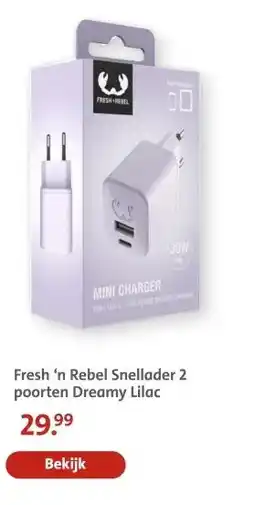 Bruna Fresh 'n Rebel Snellader 2 poorten Dreamy Lilac aanbieding