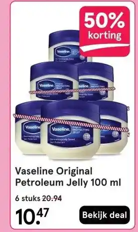 Etos Vaseline Original Petroleum Jelly 100 ml aanbieding